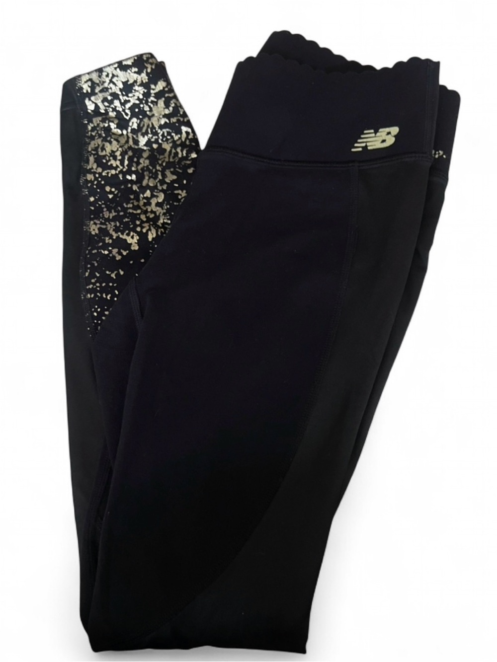 New Balance Scallop Waist Newbury Intensity Tight Leggings *LIKE NEW* XS X SMALL